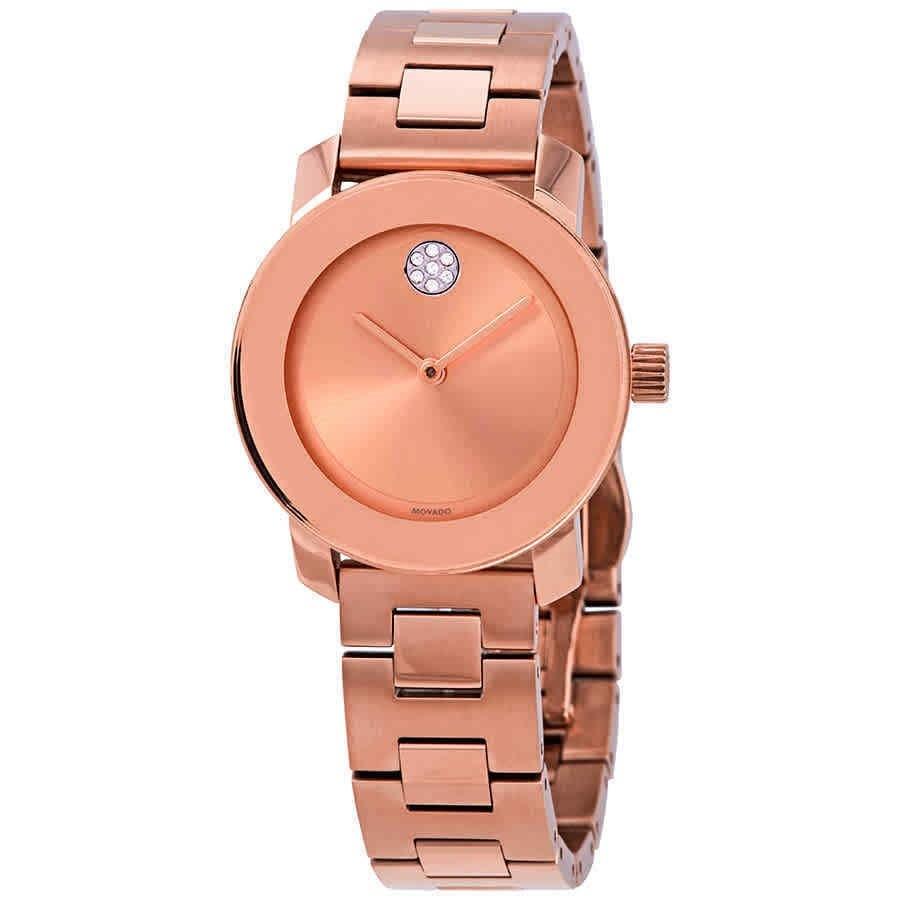 Movado Women&#39;s 3600550 Bold Rose Gold-Tone Stainless Steel Watch
