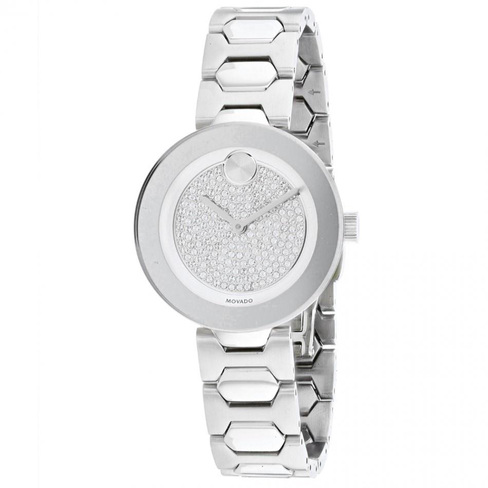 Movado Women's 3600567 Bold Crystal Pave Stainless Steel Watch