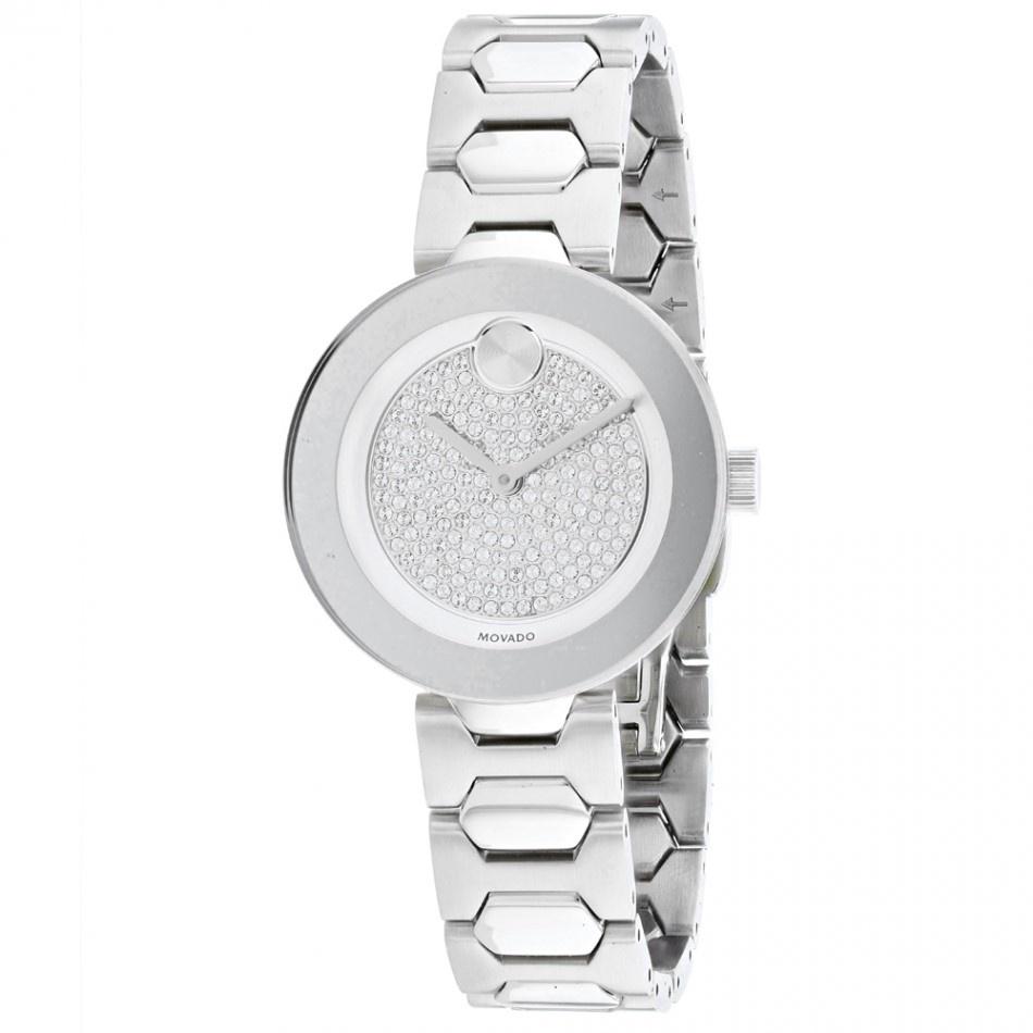 Movado Women&#39;s 3600567 Bold Crystal Pave Stainless Steel Watch