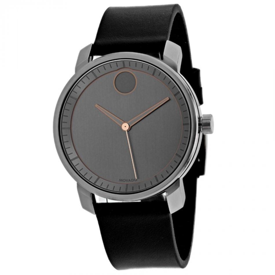Movado Men&#39;s 3600571 Bold Black Leather Watch