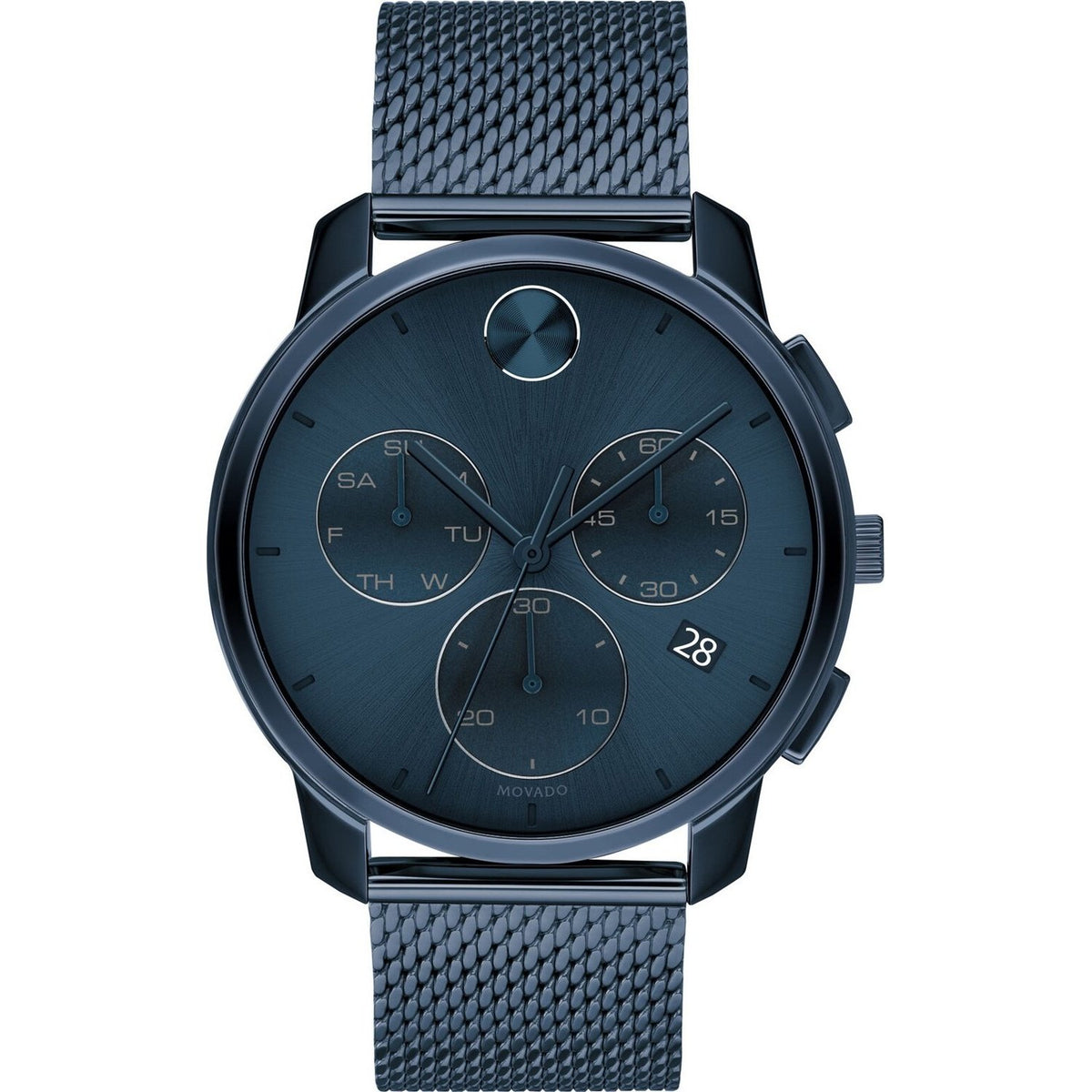 Movado Men&#39;s 3600633 Bold Chronograph Blue Stainless Steel Watch