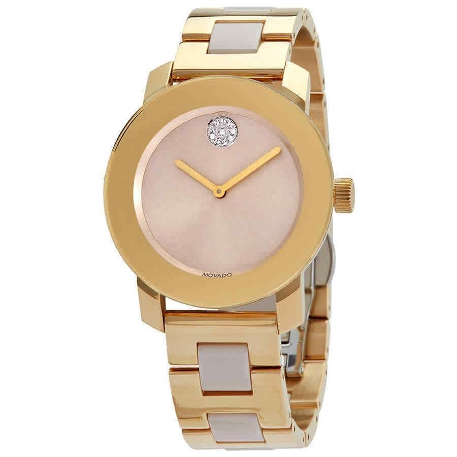 Movado Women&#39;s 3600640 Bold Two-Tone Ceramic and Stainless Steel Watch