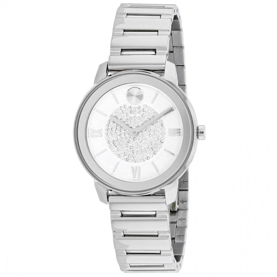Movado Women's 3600658 Bold Crystal Pave Rose Gold-Tone Stainless Steel Watch