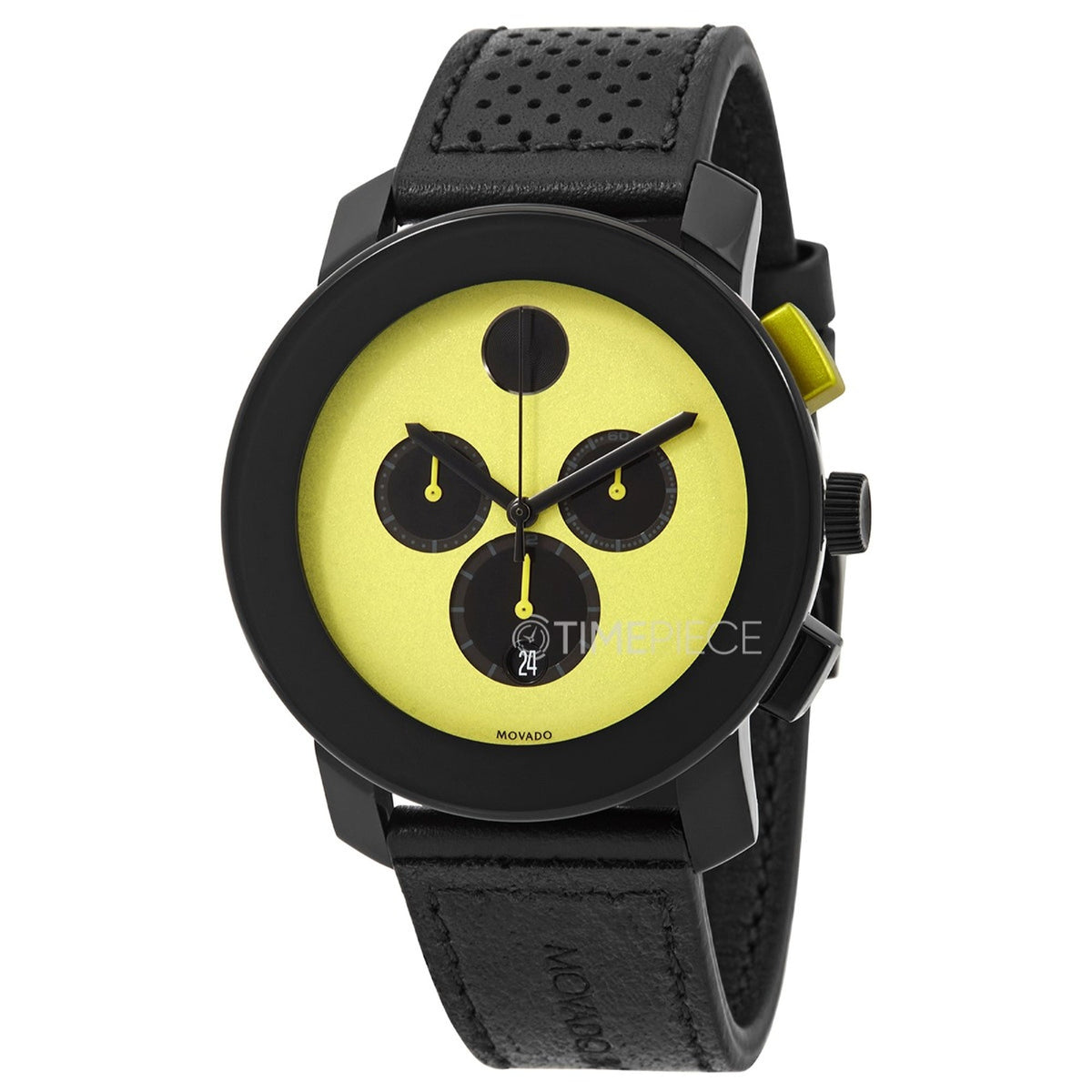 Movado Men's 3600766 Bold Chronograph Black Leather Watch