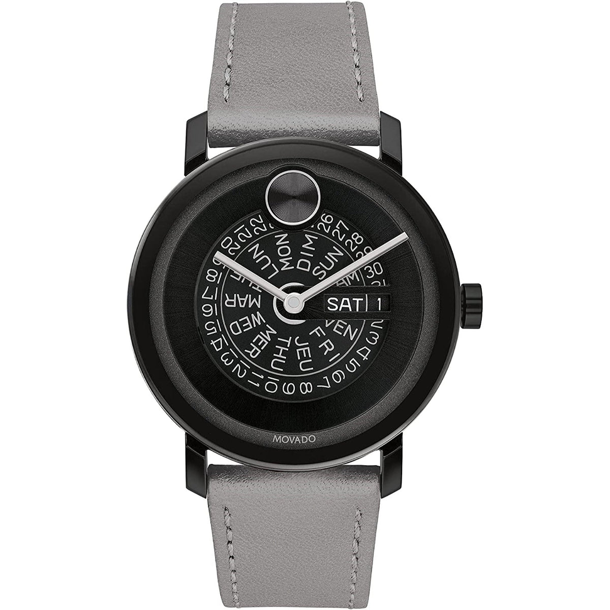 Movado Men's 3600782 Bold Evolution Grey Leather Watch