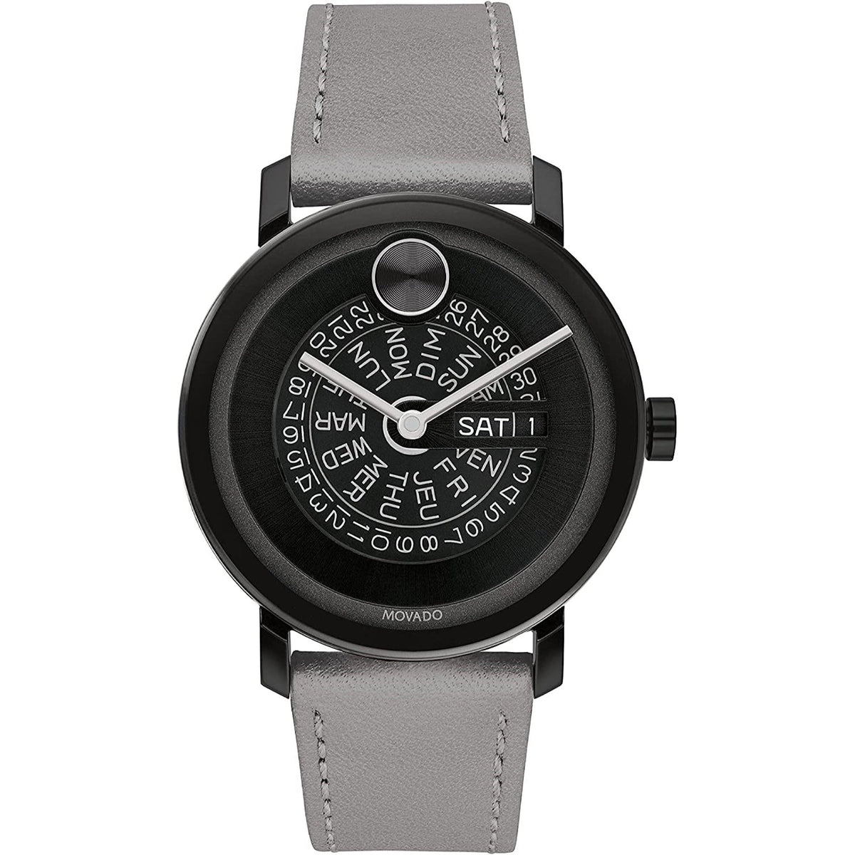 Movado Men&#39;s 3600782 Bold Evolution Grey Leather Watch