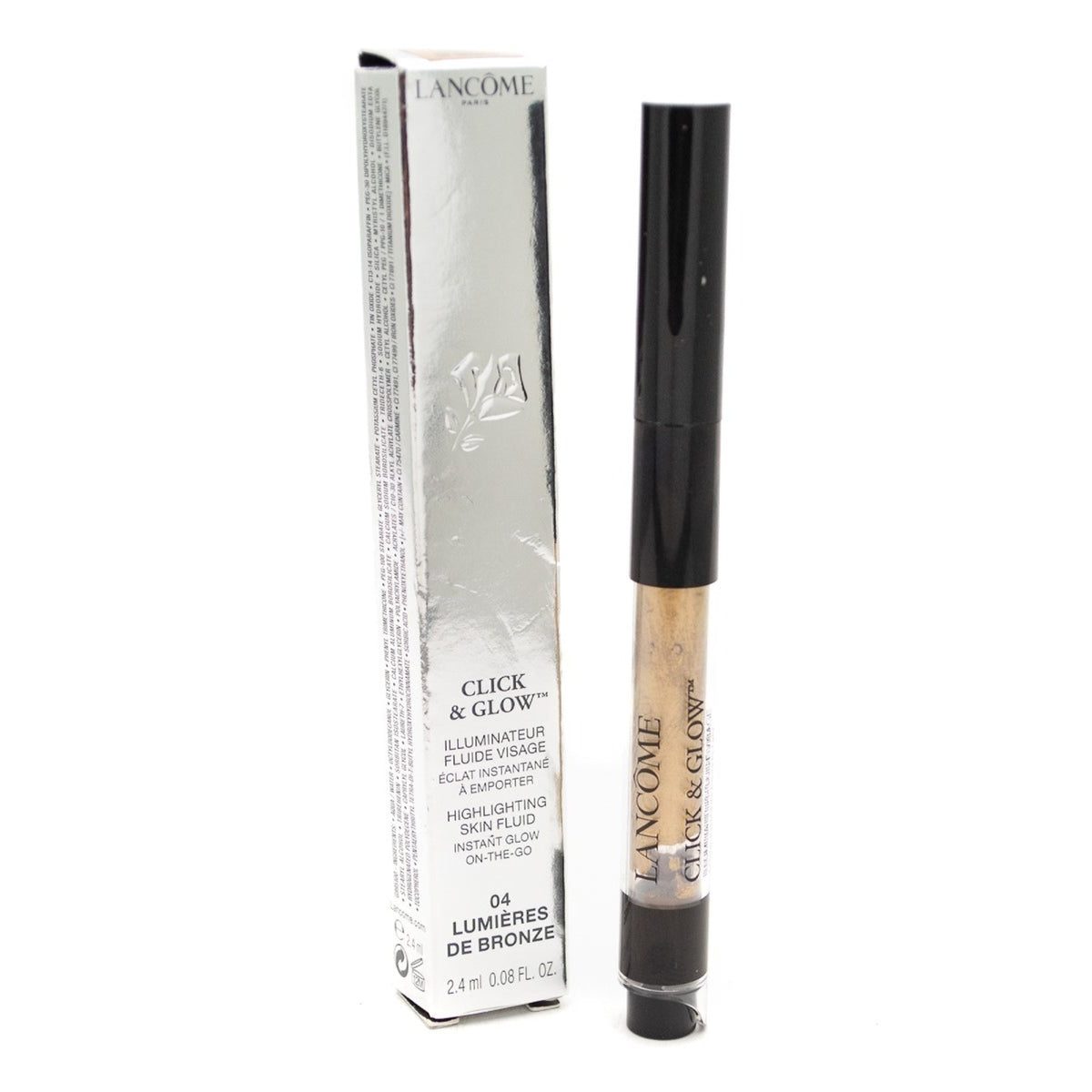 Lancome Click & Glow Highlighting Skin Fluid (04 Lumieres De Bronze) 0.08 Oz  