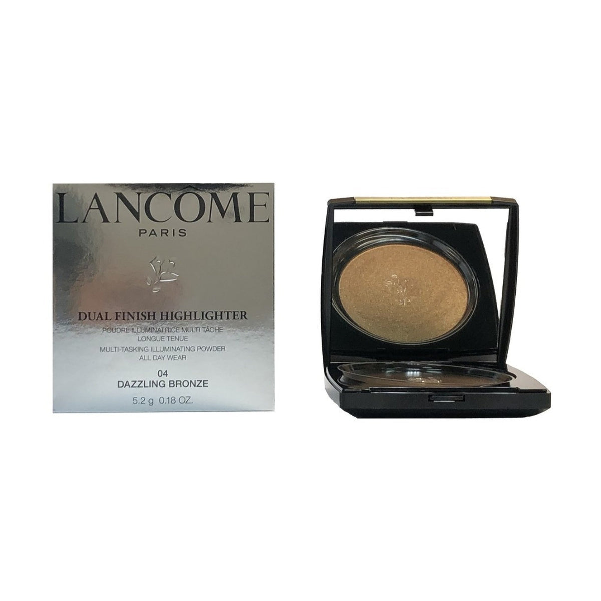 Lancome Dual Finish Highlighter (04 Dazzling Bronze) 0.18Oz (5.2Ml)  