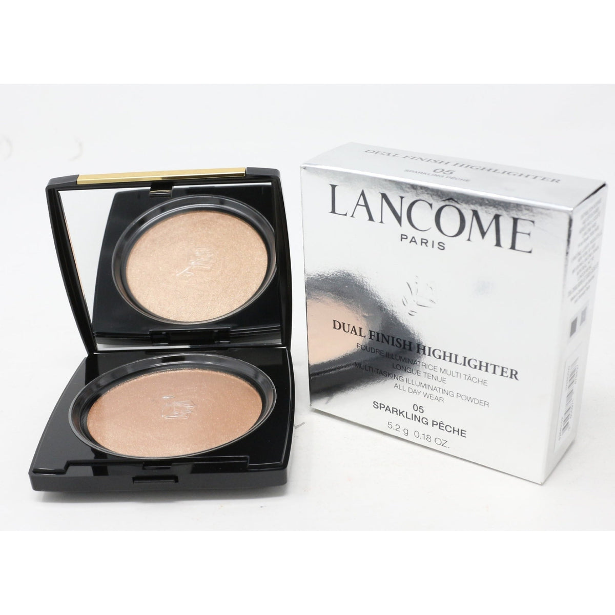 Lancome Dual Finish Highlighter (05 Sparkling Peche) 0.18Oz (5.2Ml)  