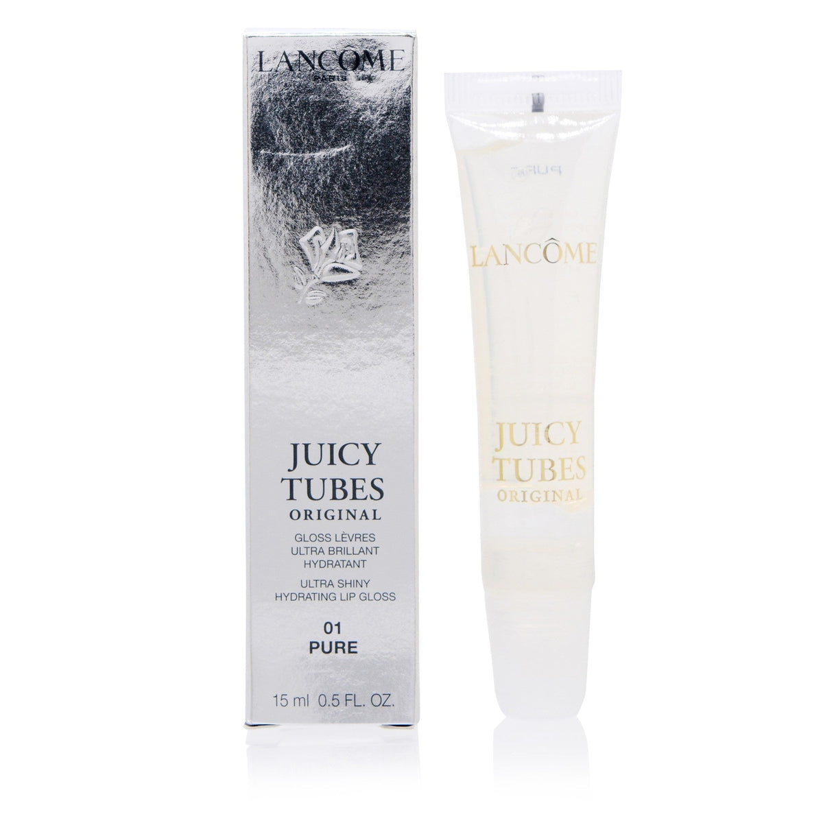 Lancome Juicy Tubes Original Lip Gloss 01 Pure 0.5 Oz  