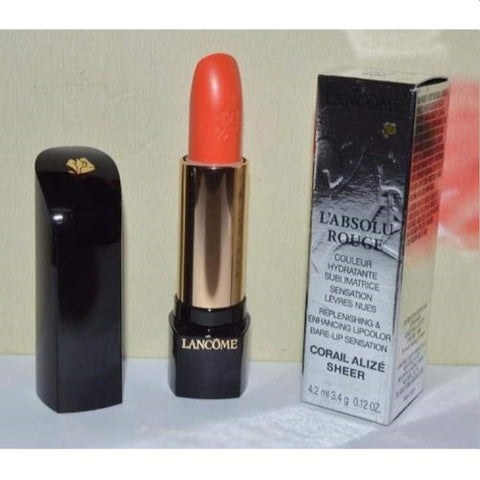 Lancome L'Absolu Rouge Lipstick 500 Corail Alize Sheer 0.14 Oz (4 Ml)