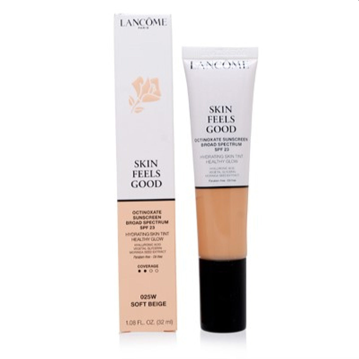 Lancome Skin Feels Good Skin Nourishing Foundation (025W Soft Beige) 1.08 Oz  