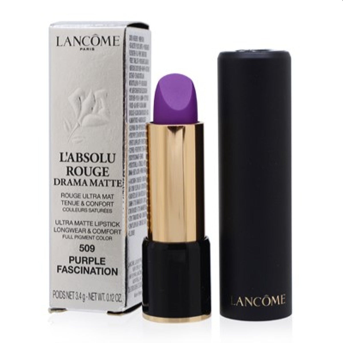 Lancome L'Absolu Rouge Drama Matte Lipstick (509 Purple Facination) 0.10 Oz  