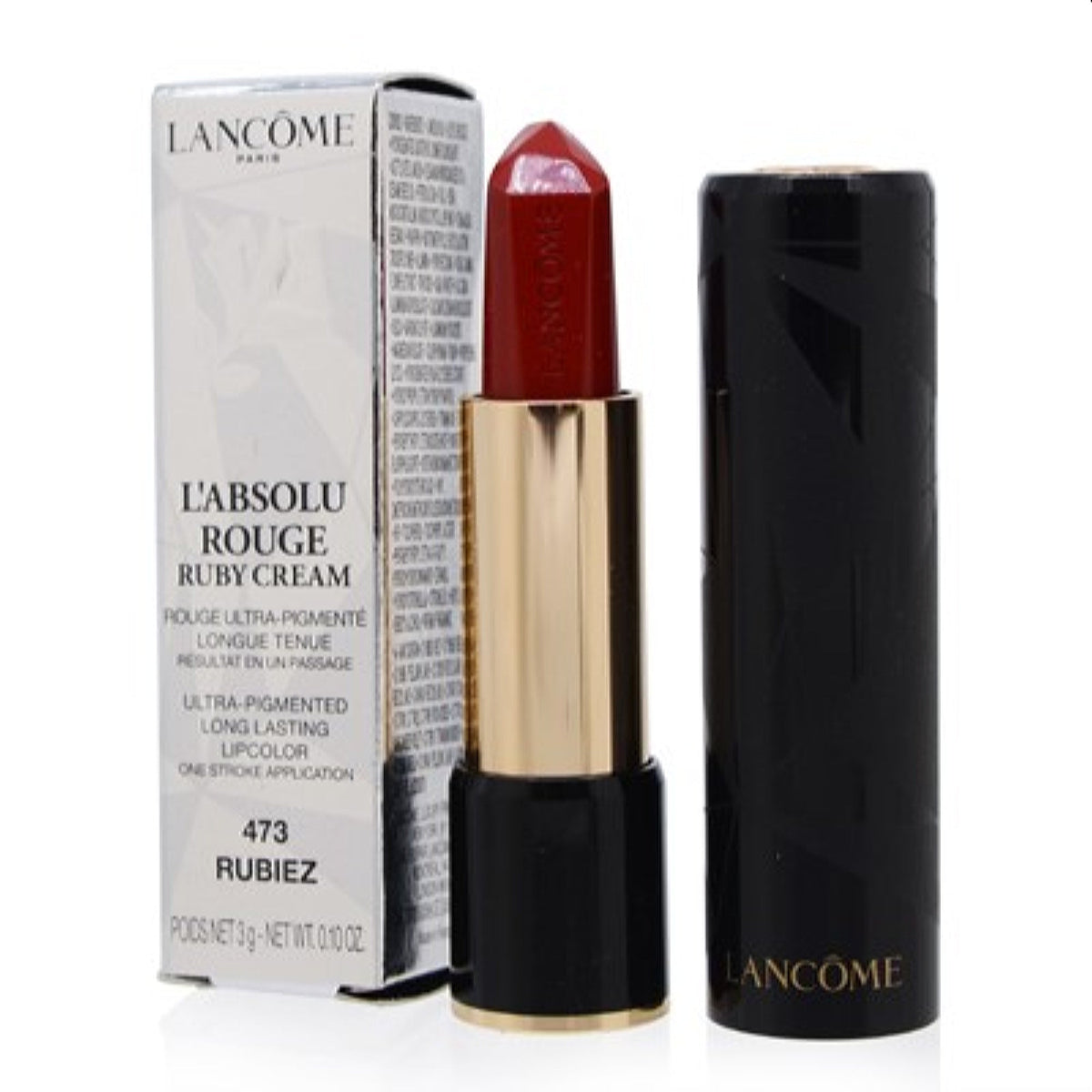 Lancome L'Absolu Rouge Ruby Cream Lipstick 473 Rubiez 0.10 Oz (3 Ml)  