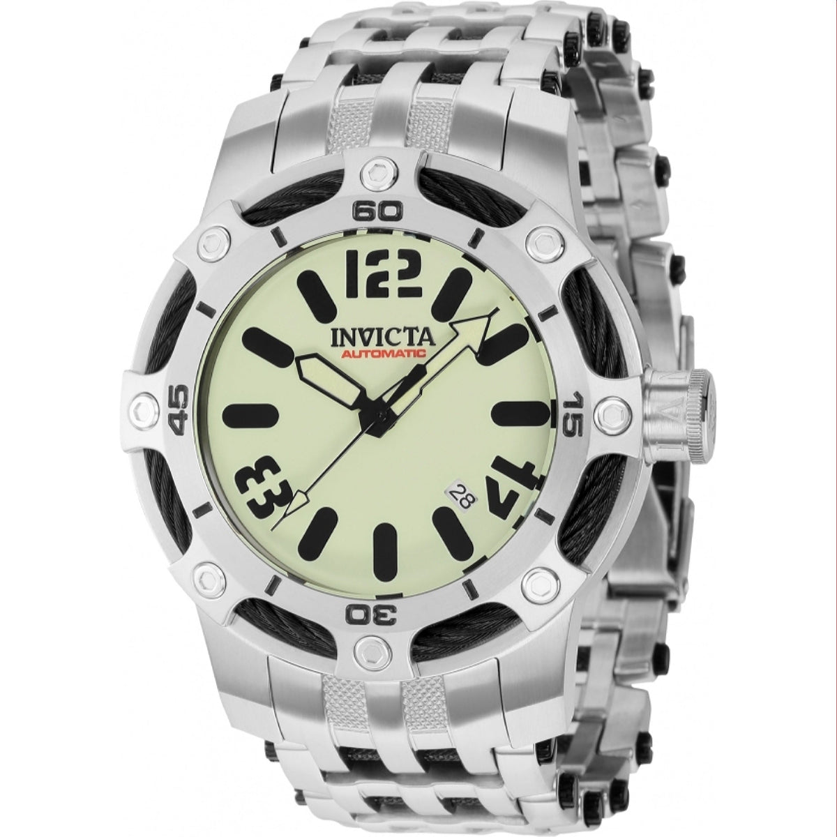Invicta Men's 36399 Bolt Automatic Black and Silver Stainless Steel Watch