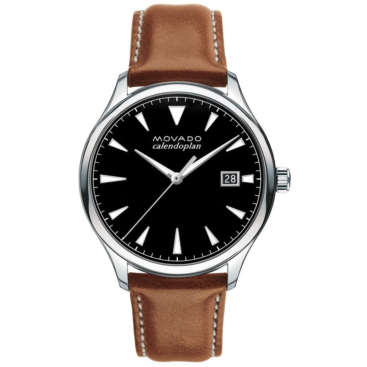 Movado Men's 3650001 Heritage Brown Leather Watch
