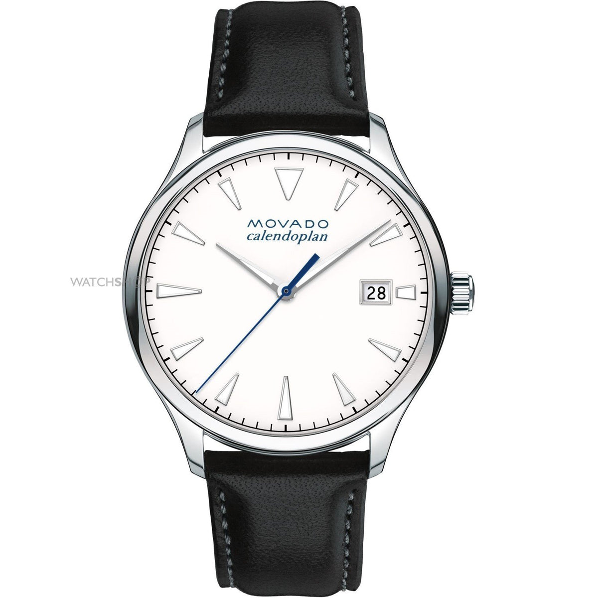 Movado Men's 3650002 Heritage Black Leather Watch