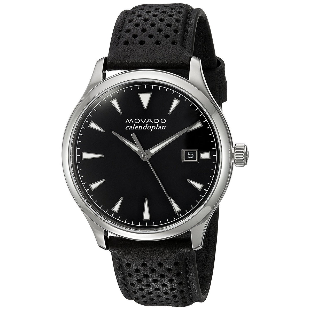 Movado Men's 3650004 Heritage Black Leather Watch