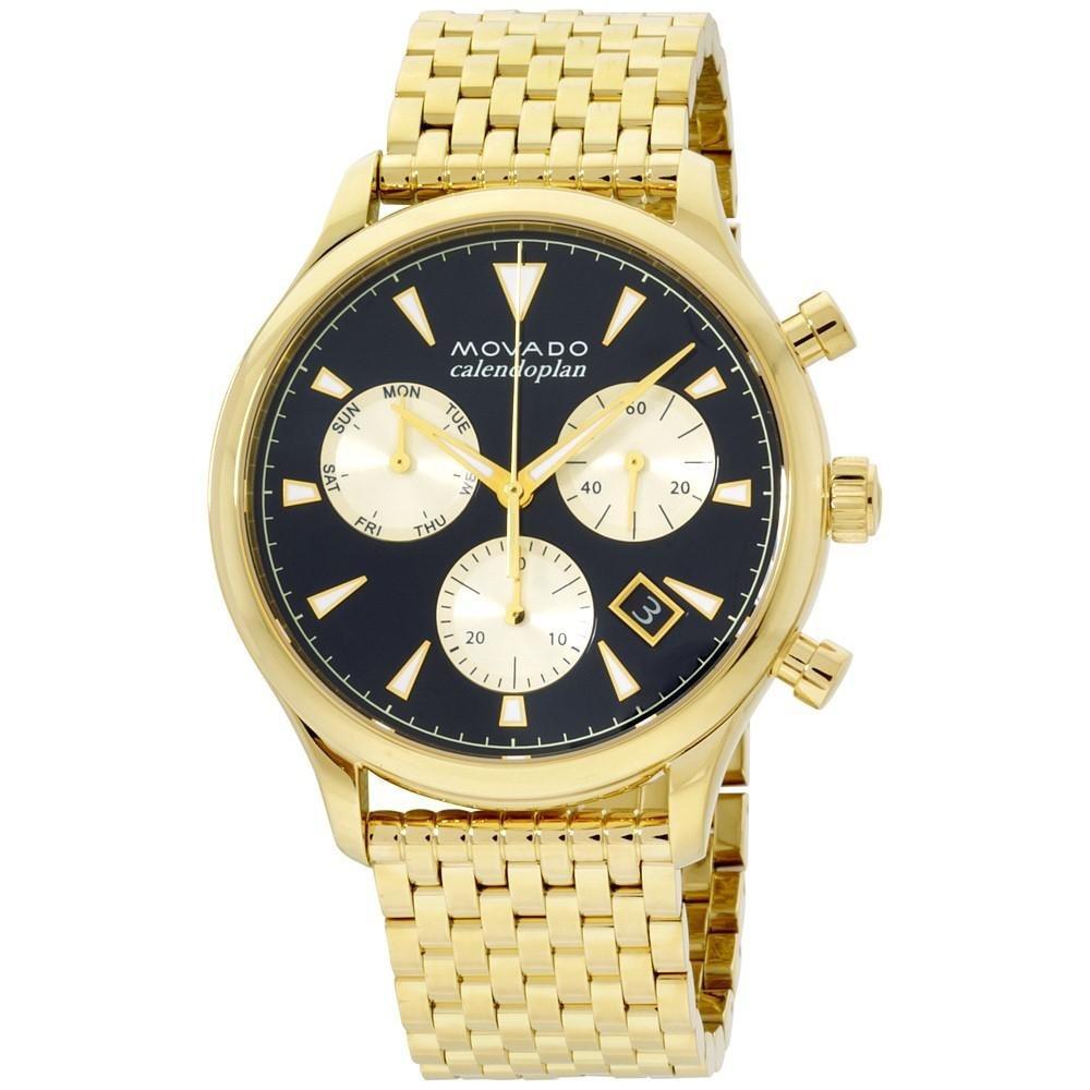 Movado Men's 3650015 Heritage Smartwatch Androis IOS NFC Payment Bluetooth Microphone Accelerometer Gyroscope Ambient Light Sensor Gold-Tone Stainless Steel Watch