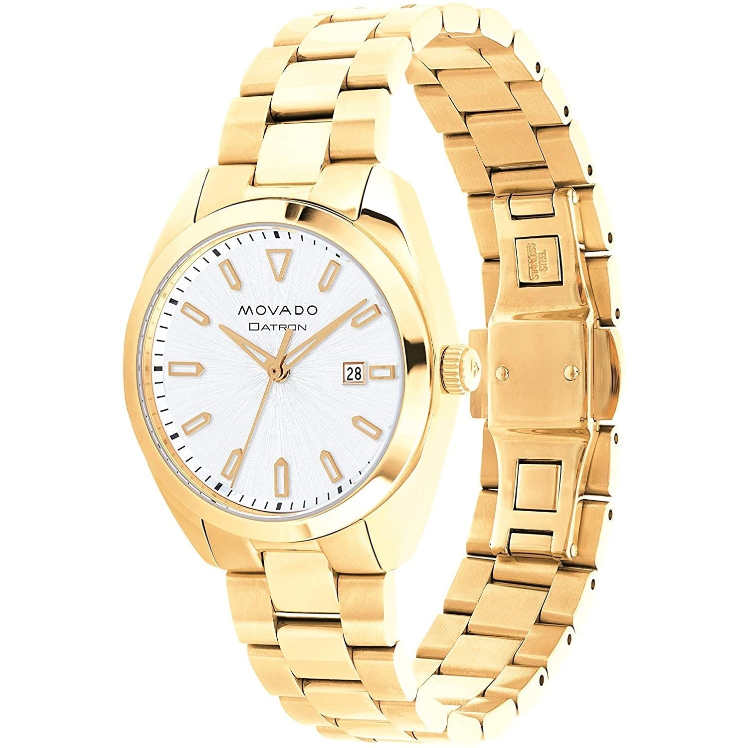Movado Women s 3650038 Heritage Datron Gold Tone Stainless Steel Watch Bezali