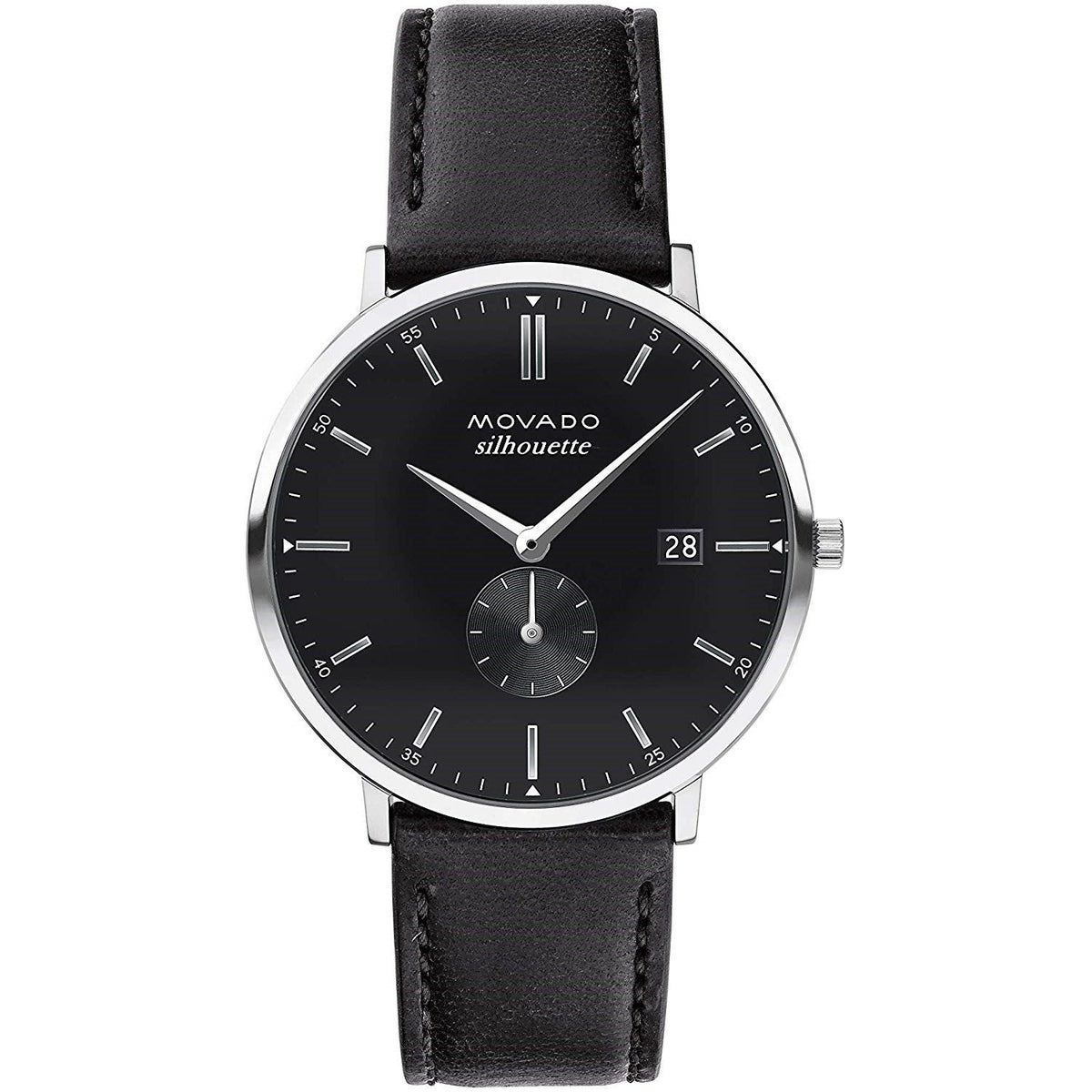 Movado Men's 3650066 Heritage Black Leather Watch