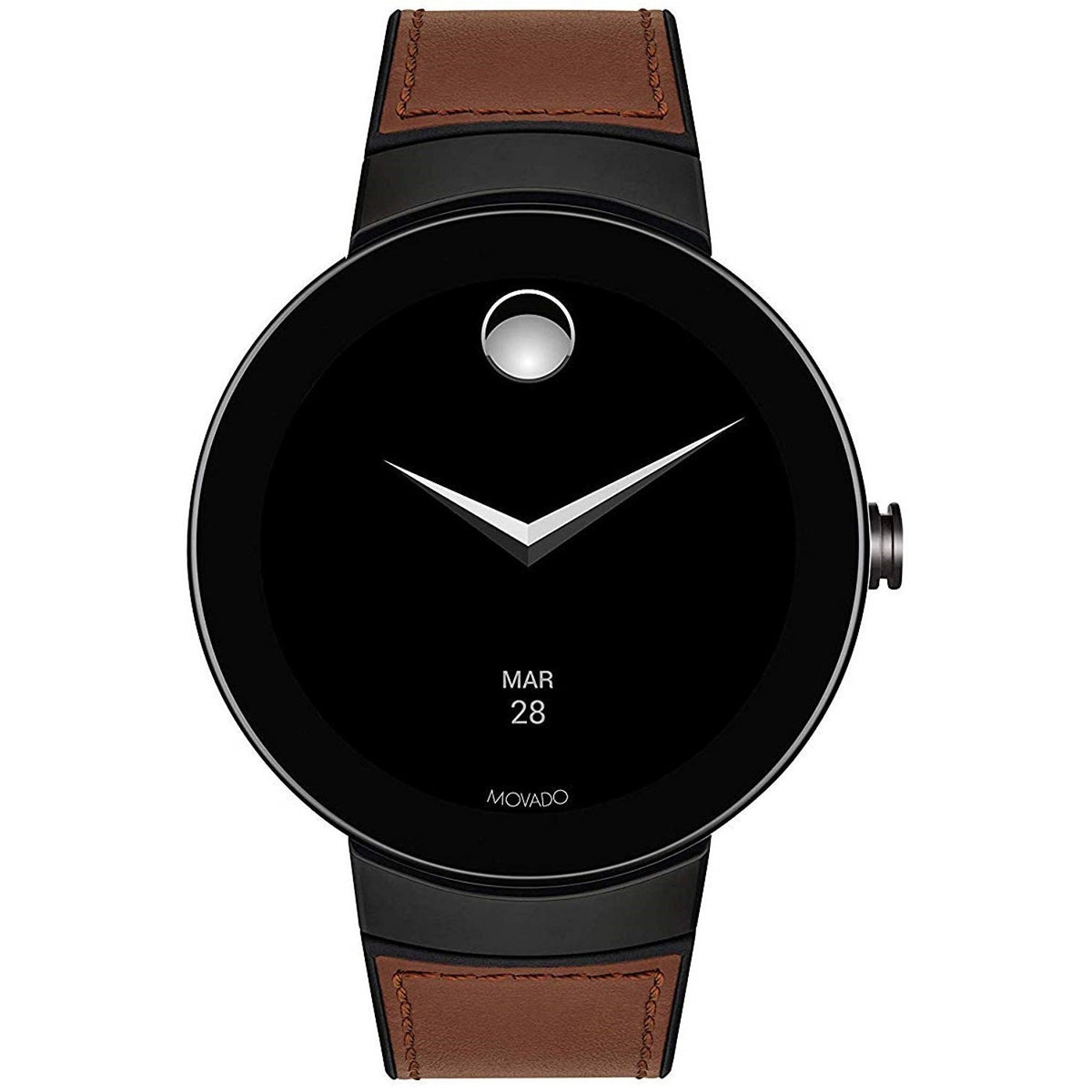 Movado Men's 3660019 Bold Connected Series Brown Leather Watch