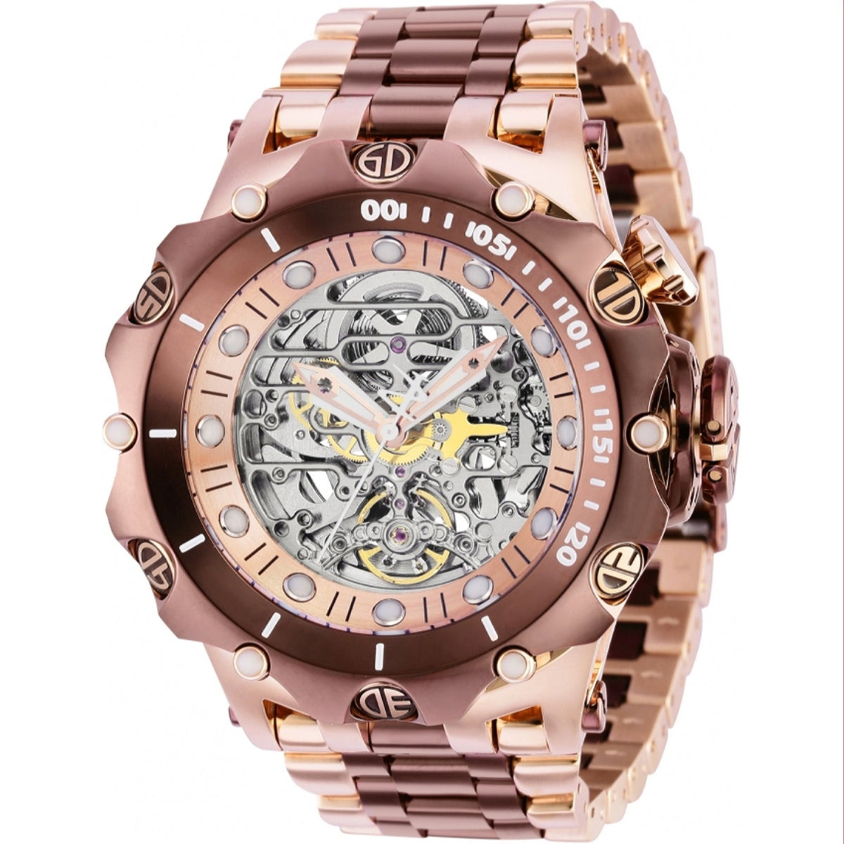 Invicta Men's 36662 Reserve Venom Automatic Brown and Rose-Tone Stainless Steel Watch