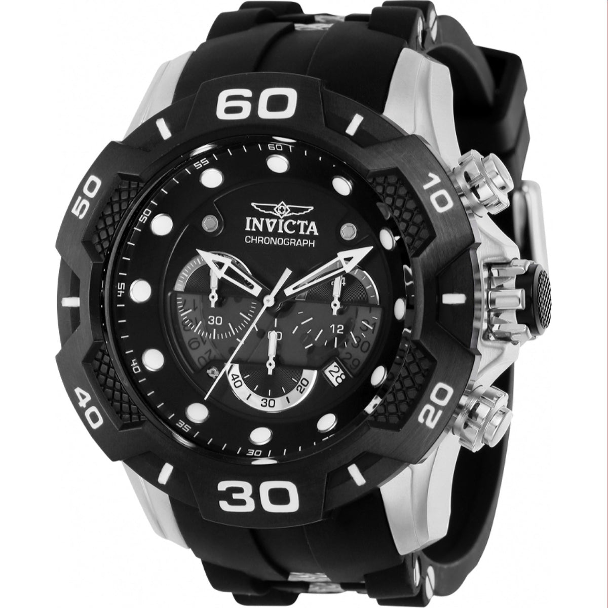 Invicta Men's 36681 Speedway Reserve Black Polyurethane and Stainless Steel Watch