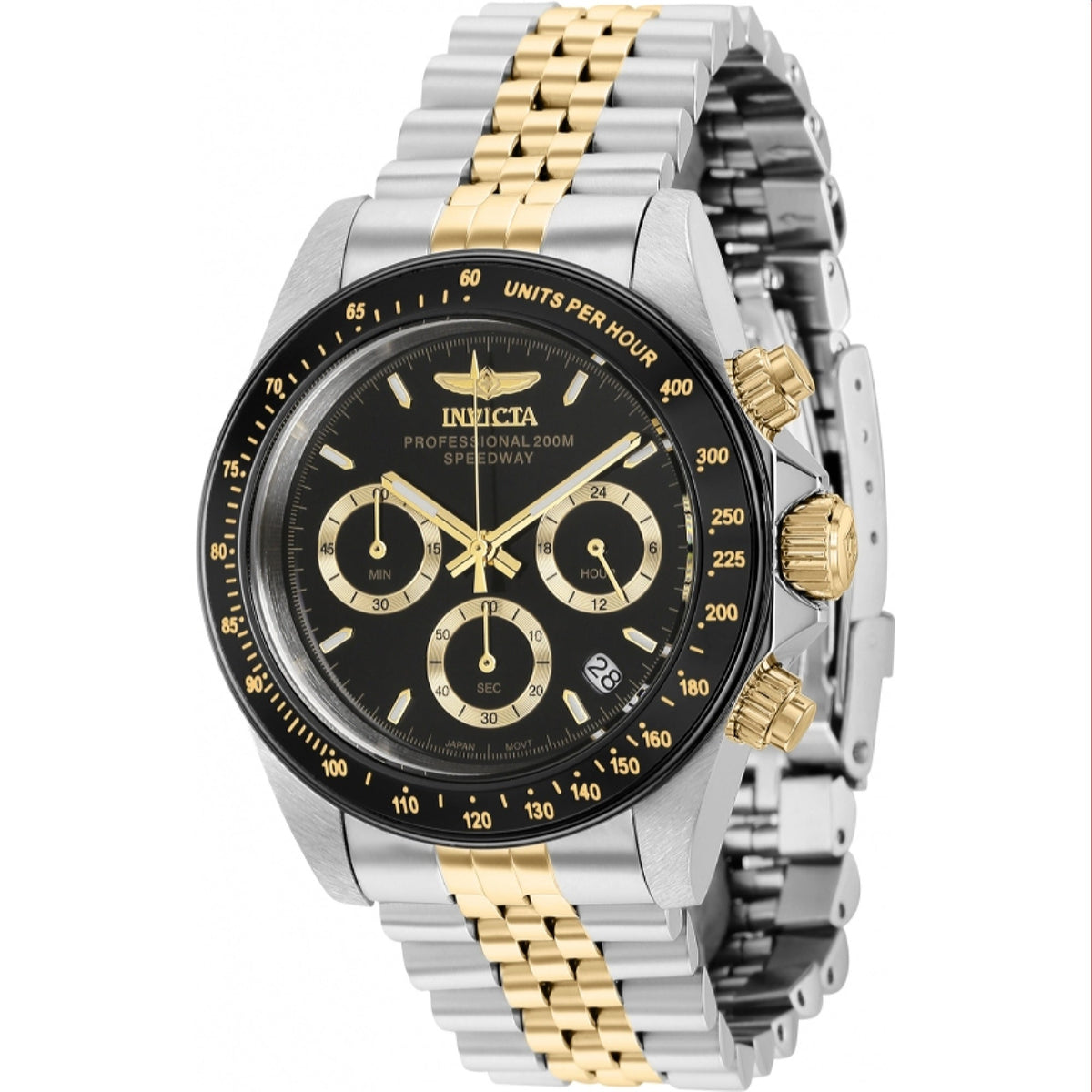 Invicta Men's 36739 Speedway Black and Gold-Tone Stainless Steel Watch