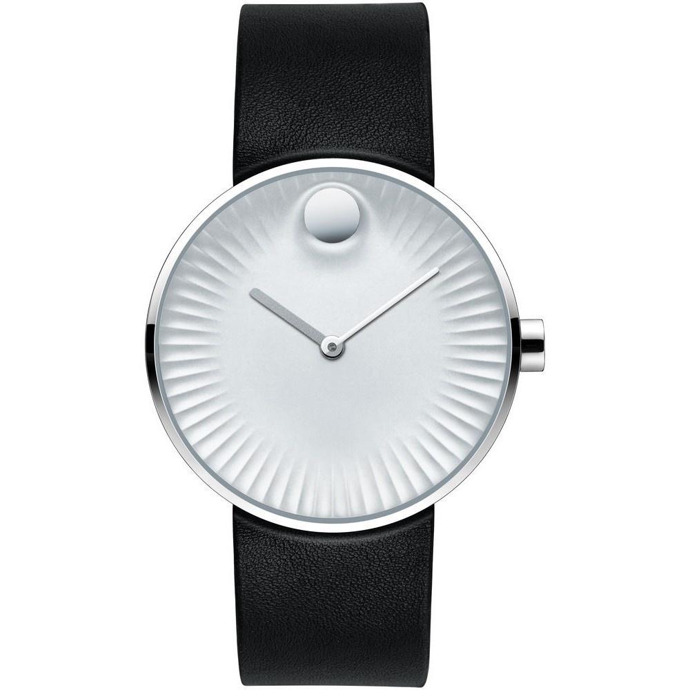 Movado Men's 3680001 Edge Black Leather Watch