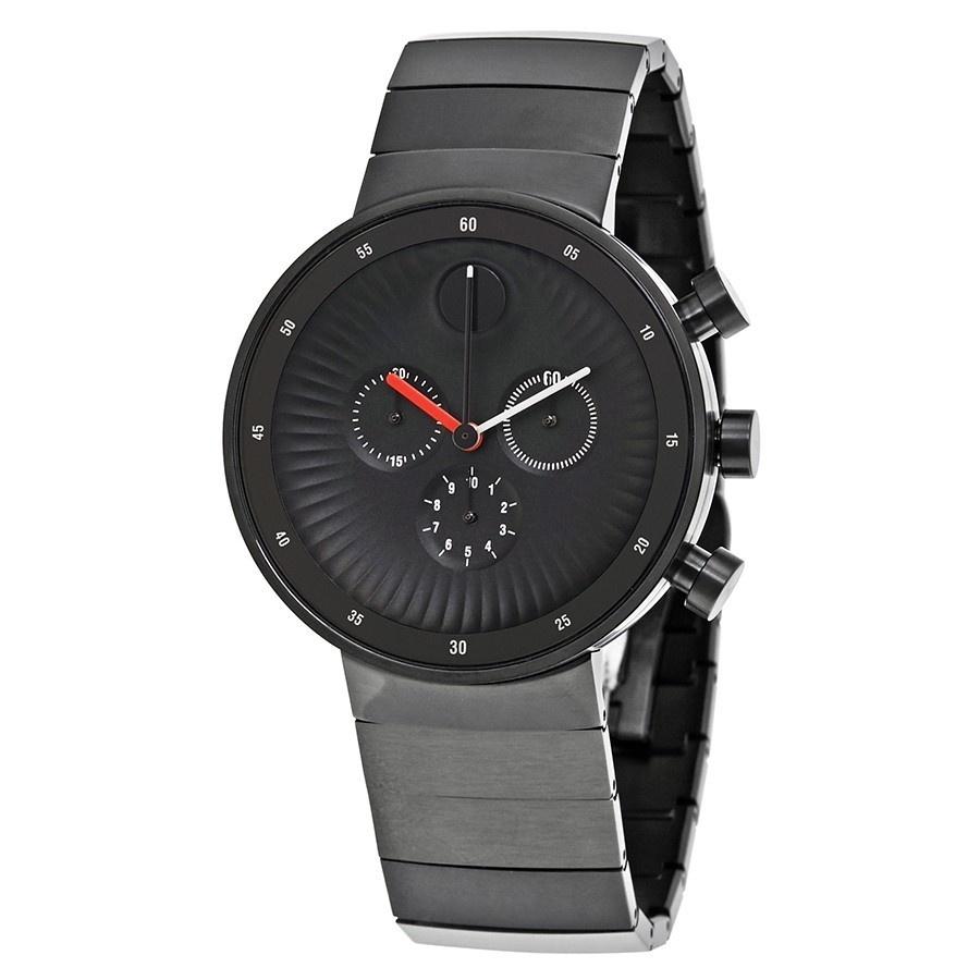 Movado Men's 3680011 Edge Chronograph Black Stainless Steel Watch