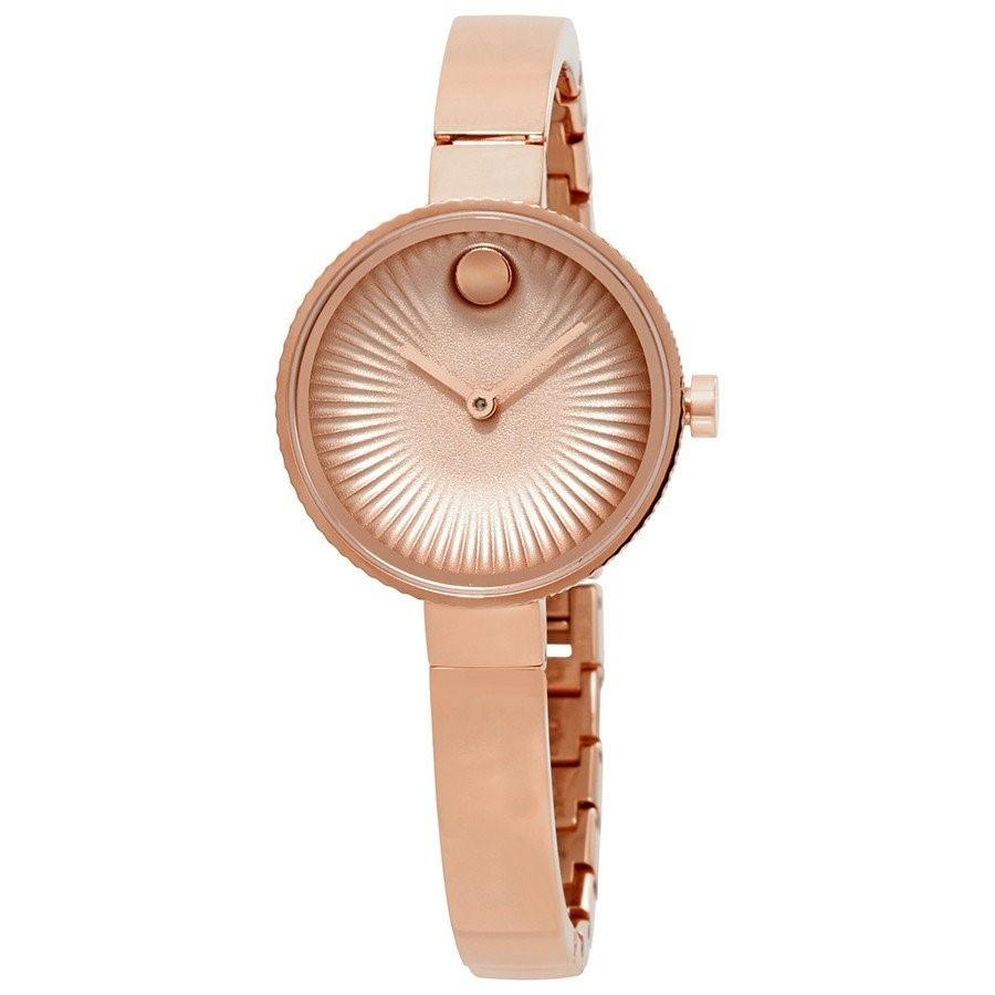 Movado Women&#39;s 3680022 Edge Dot Rose Gold-Tone Rose Gold-tone Plated Stainless Steel Watch