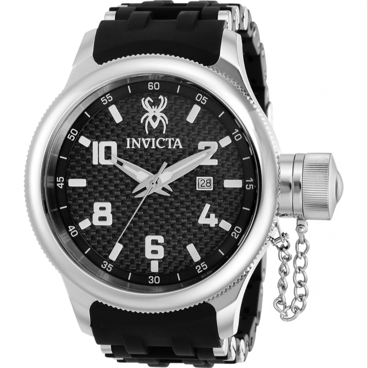 Invicta Men's 36976 Russian Diver Black Polyurethane and Stainless Steel Watch