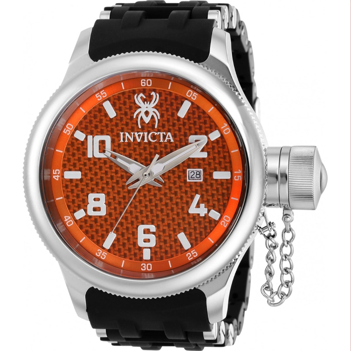 Invicta Men's 36978 Russian Diver Black Polyurethane and Stainless Steel Watch