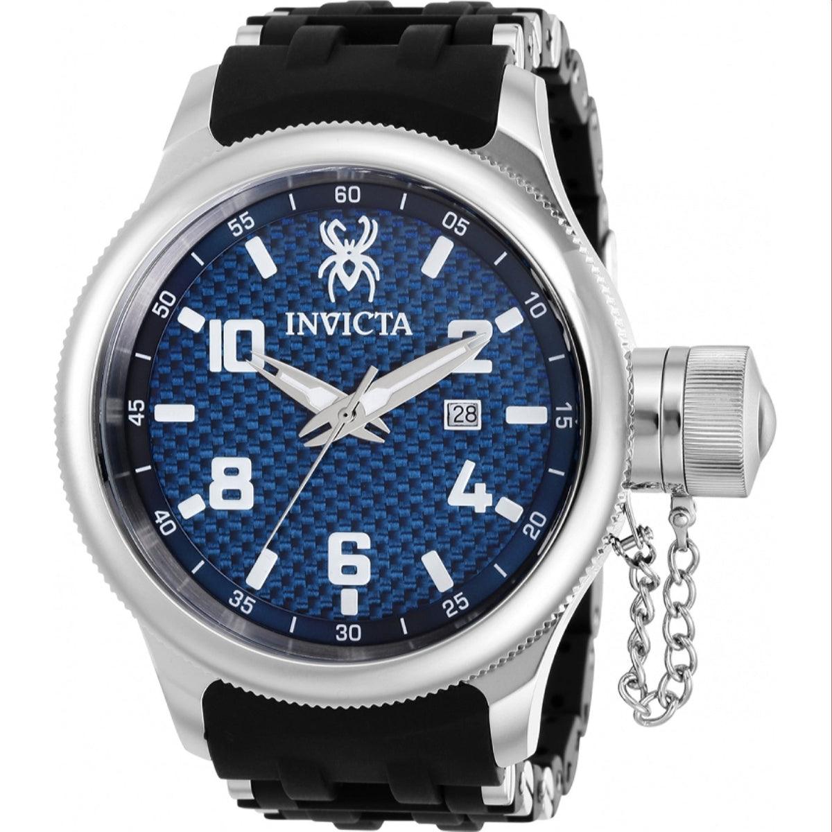 Invicta Men's 36979 Russian Diver Black Polyurethane and Stainless Steel Watch