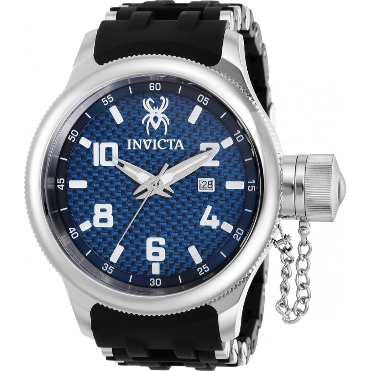 Invicta Men&#39;s 36979 Russian Diver Black Polyurethane and Stainless Steel Watch