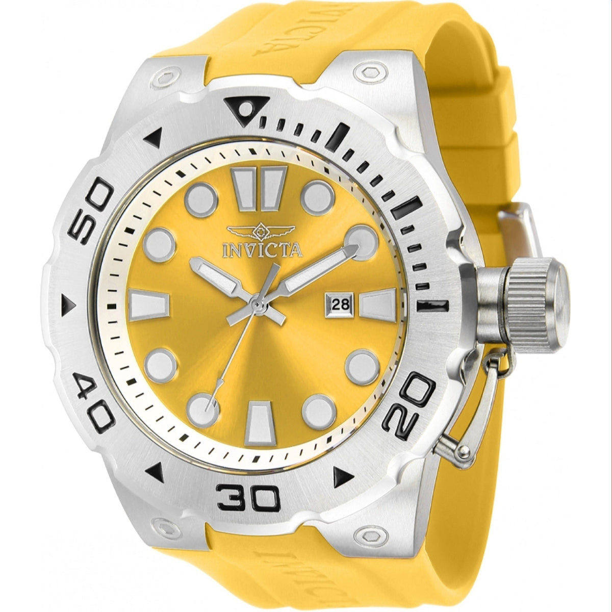 Invicta Men's 36993 Pro Diver Yellow Stainless Steel Watch