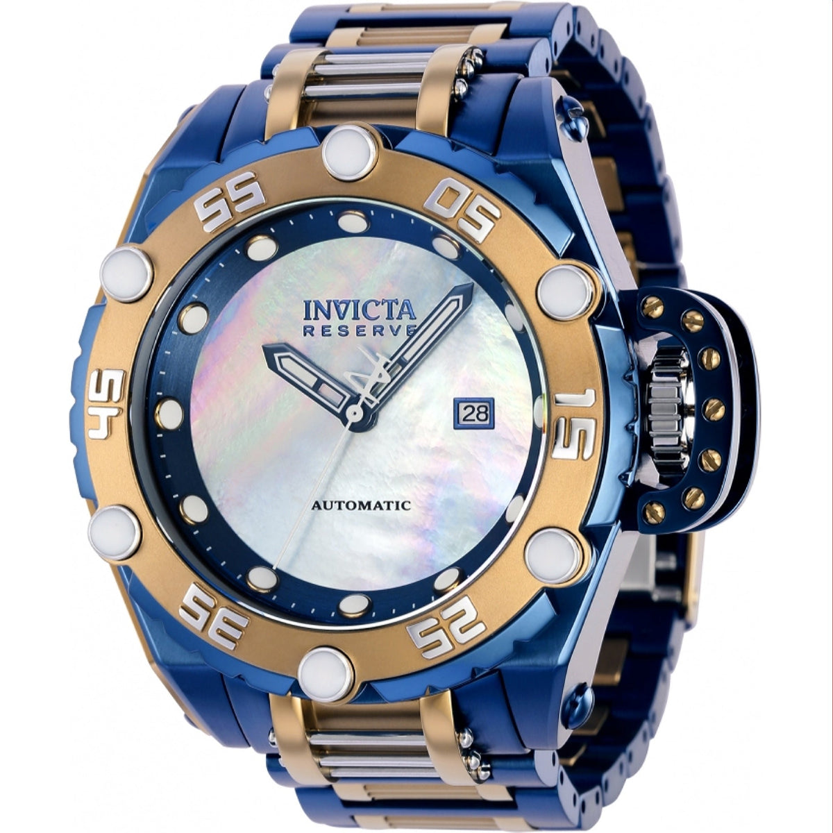 Invicta Men's 37042 Blue and Rose-Tone Stainless Steel Watch