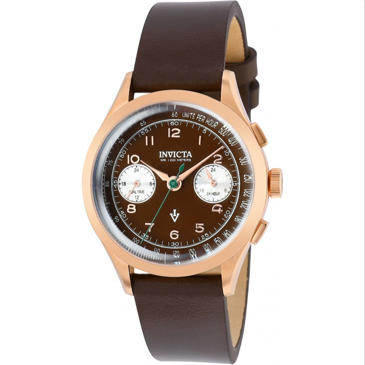 Invicta Men's 37058 Vintage Black Leather Watch