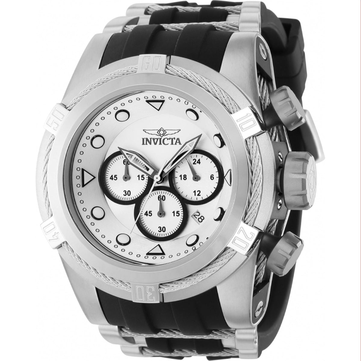 Invicta Men's 37188 Bolt Zeus Black and Silver Stainless Steel Watch