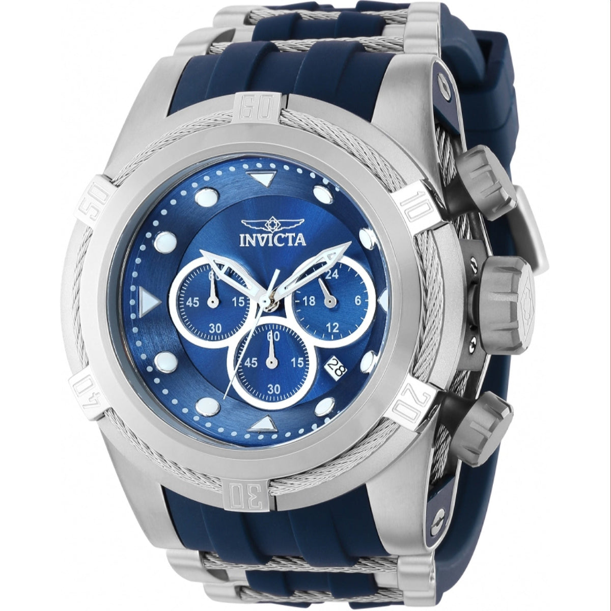 Invicta Men's 37191 Bolt Zeus Blue and Silver Stainless Steel Watch