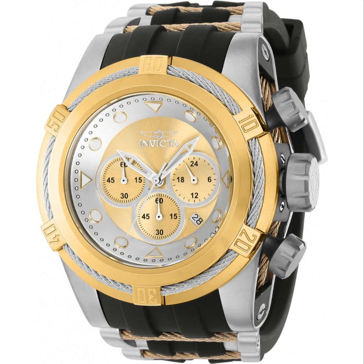 Invicta Men's 37197 Bolt Zeus Black and Silver Polyurethane and Stainless Steel Watch
