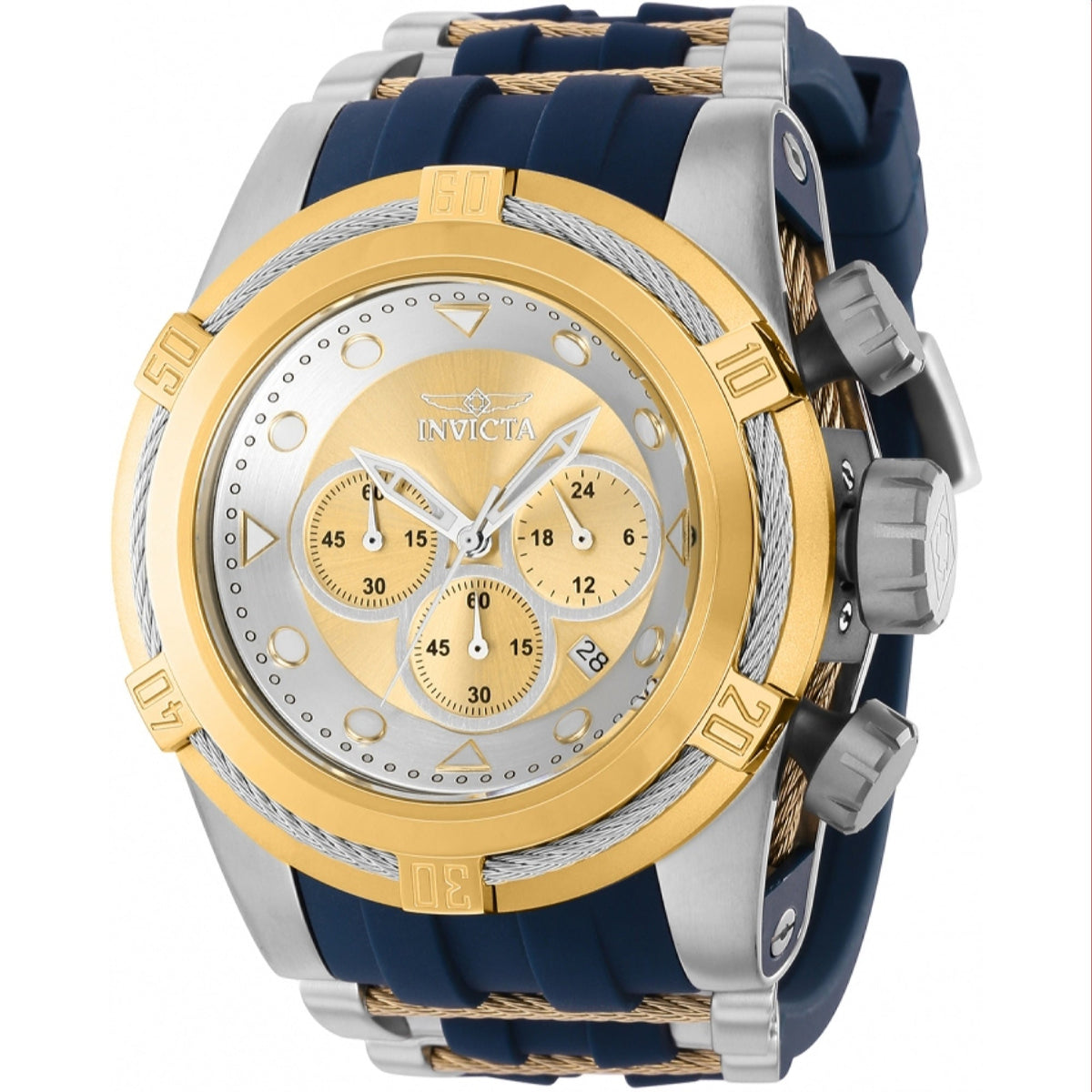 Invicta Men's 37198 Bolt Zeus Blue and Silver Polyurethane and Stainless Steel Watch