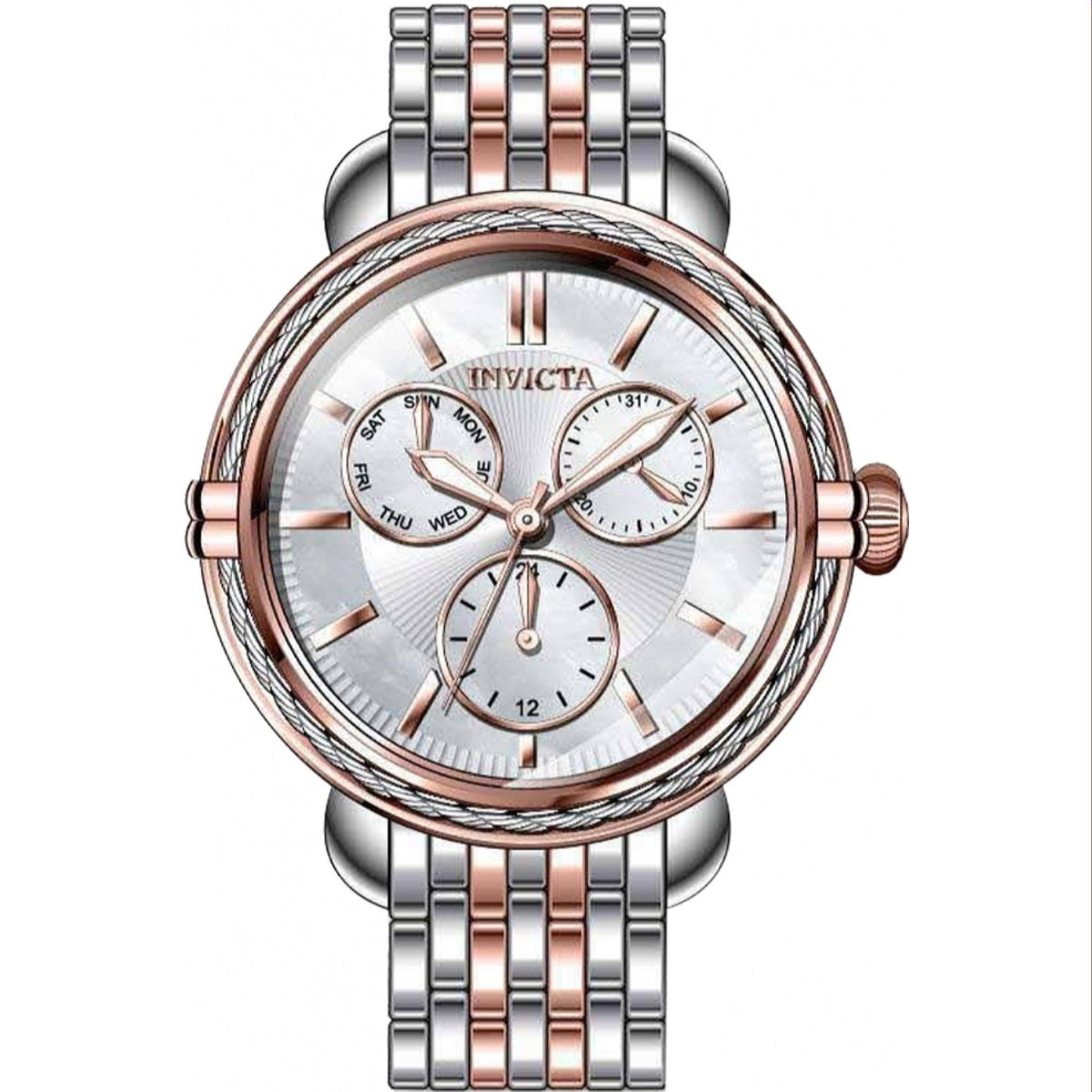 Invicta Women's 37275 Wildflower Rose-Tone and Silver Stainless Steel Watch
