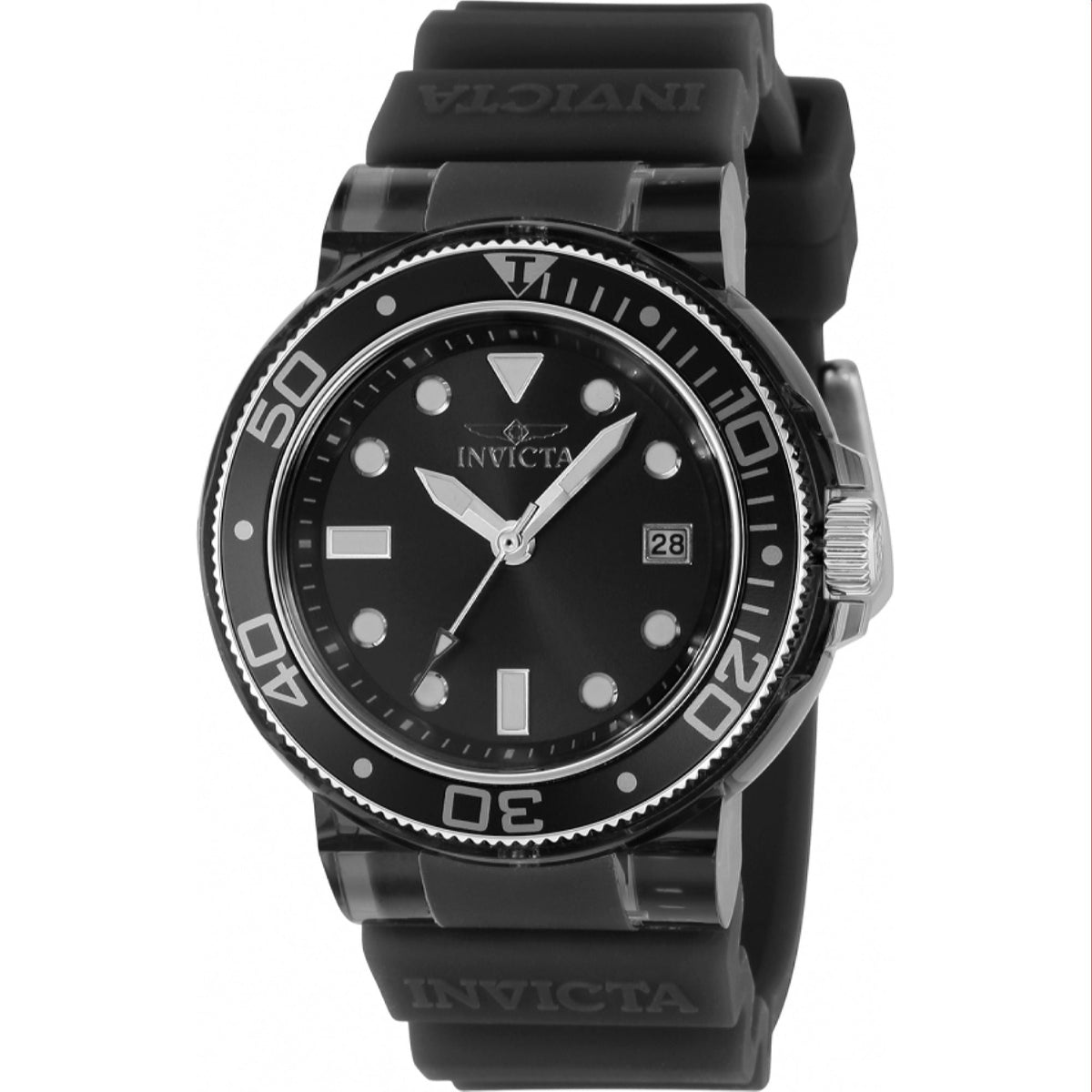 Invicta Women's 37299 Pro Diver Black Stainless Steel Watch
