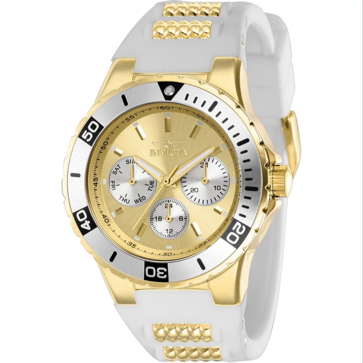 Invicta Women's 37317 Aviator Gold-Tone and Silver Stainless Steel Watch