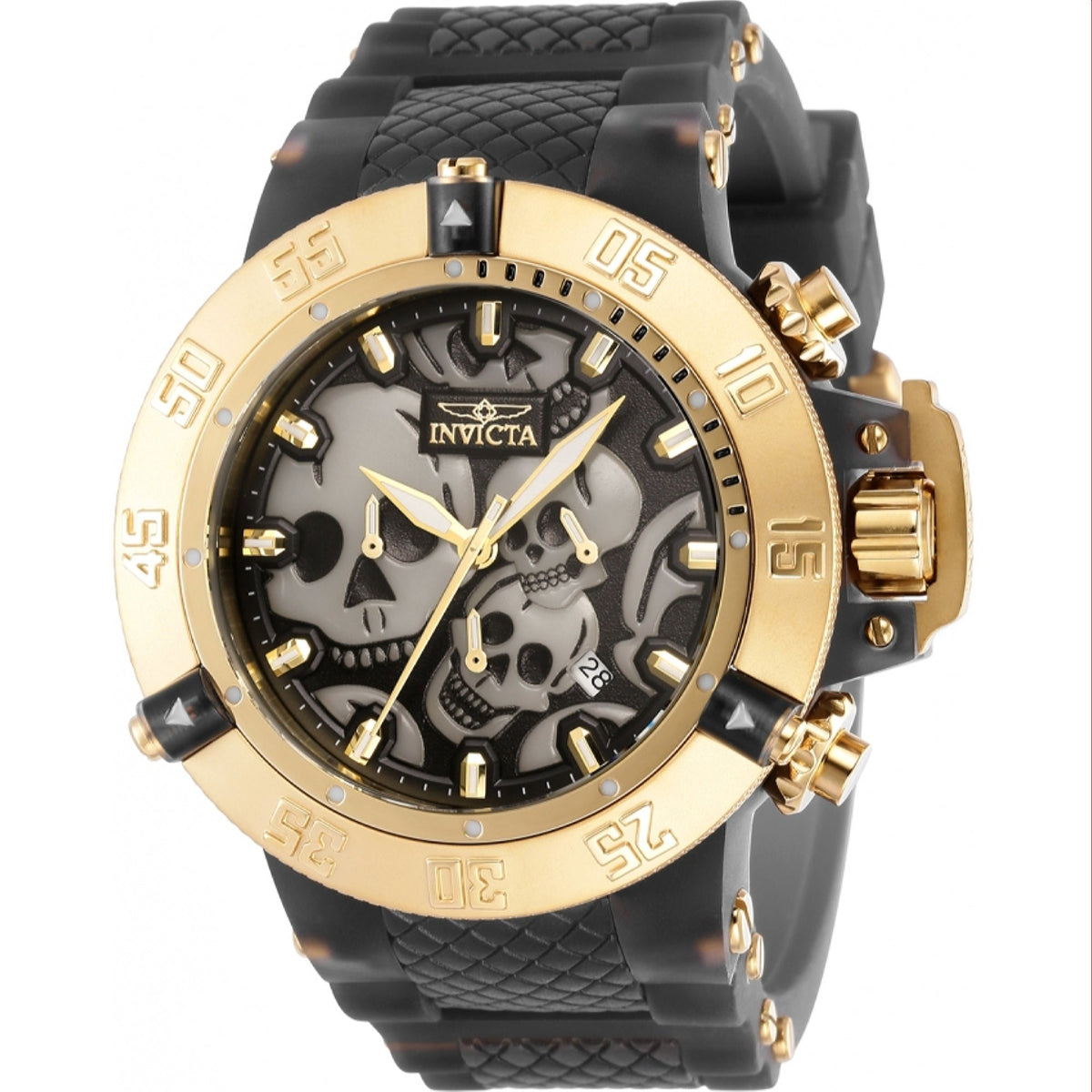 Invicta Men&#39;s 37327 Subaqua Black Polyurethane Watch
