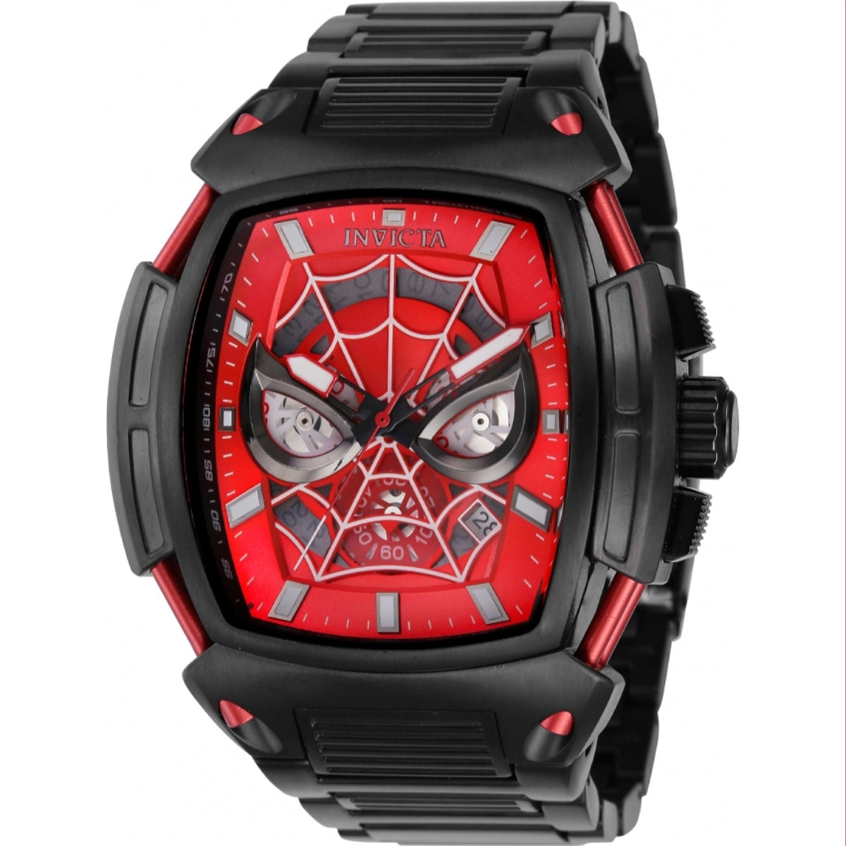 Invicta Men's 37613 Marvel Spiderman Black Stainless Steel Watch