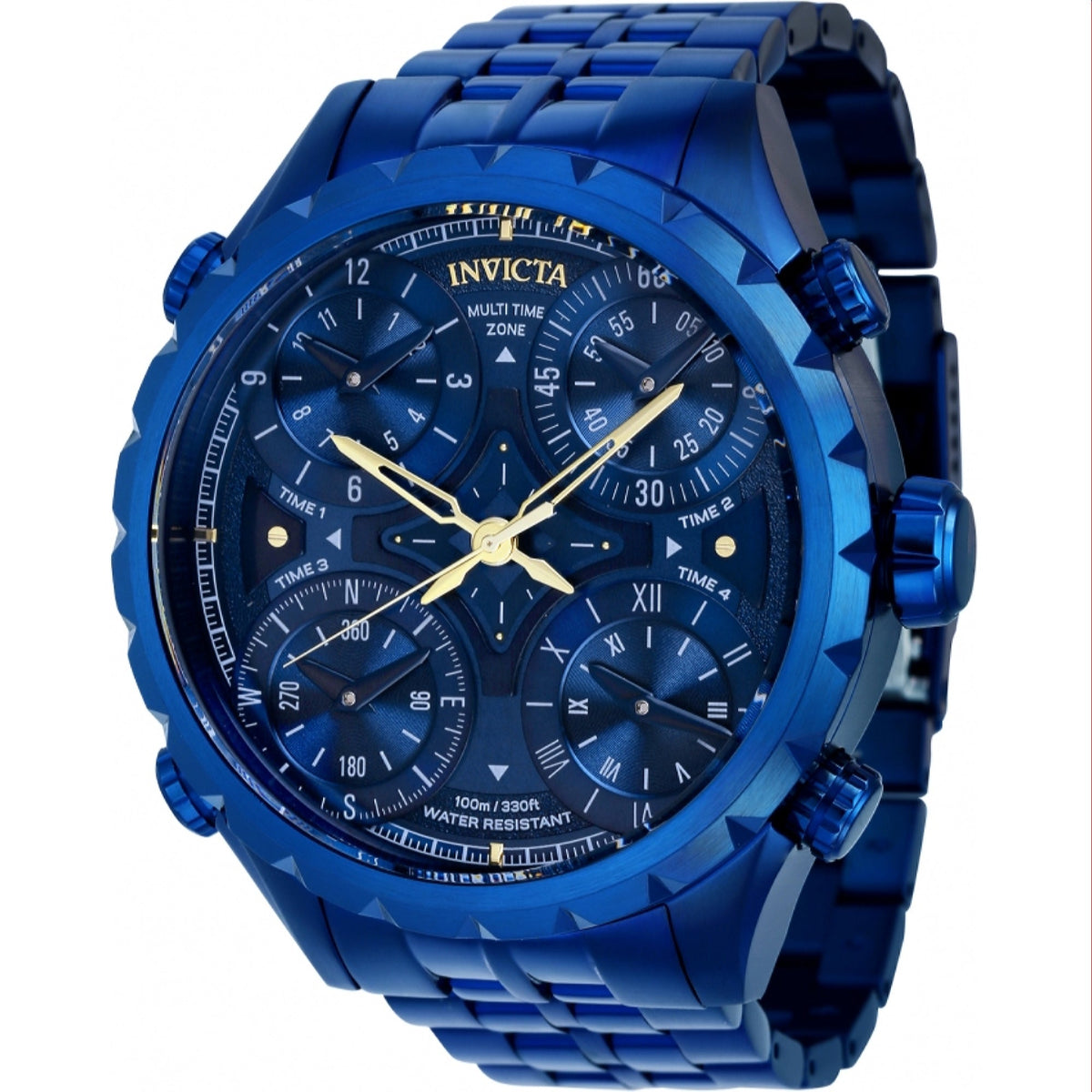 Invicta Men's 37644 Aviator Blue Stainless Steel Watch