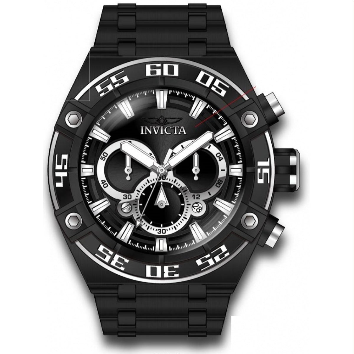 Invicta Men's 37645 Coalition Forces Black Stainless Steel Watch